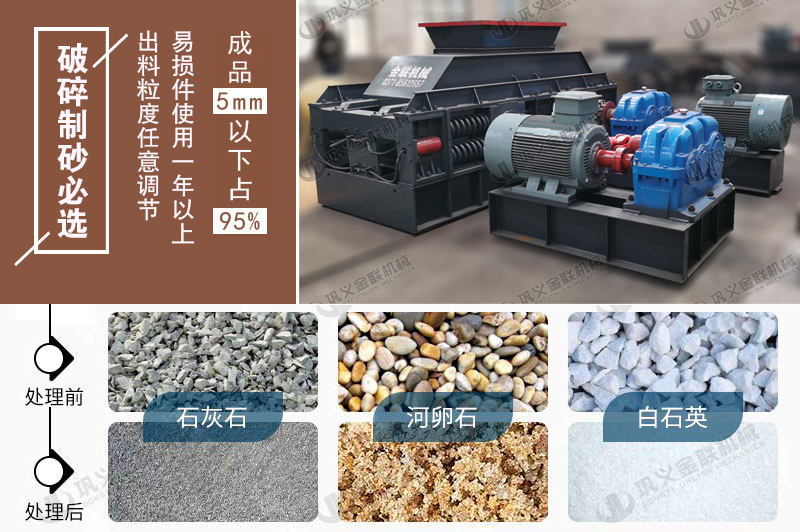 對輥破碎機破碎制砂首選